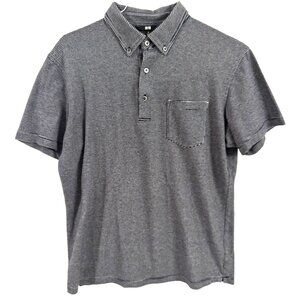 UNIQLO Striped Polo Shirt With Front Pocket Short Sleeves